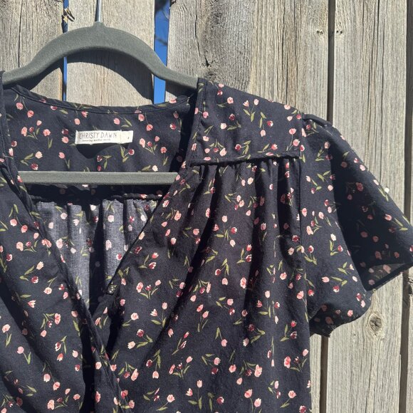 The Simple Dawn Dress // Noir Tulips // S - Picture 4 of 7